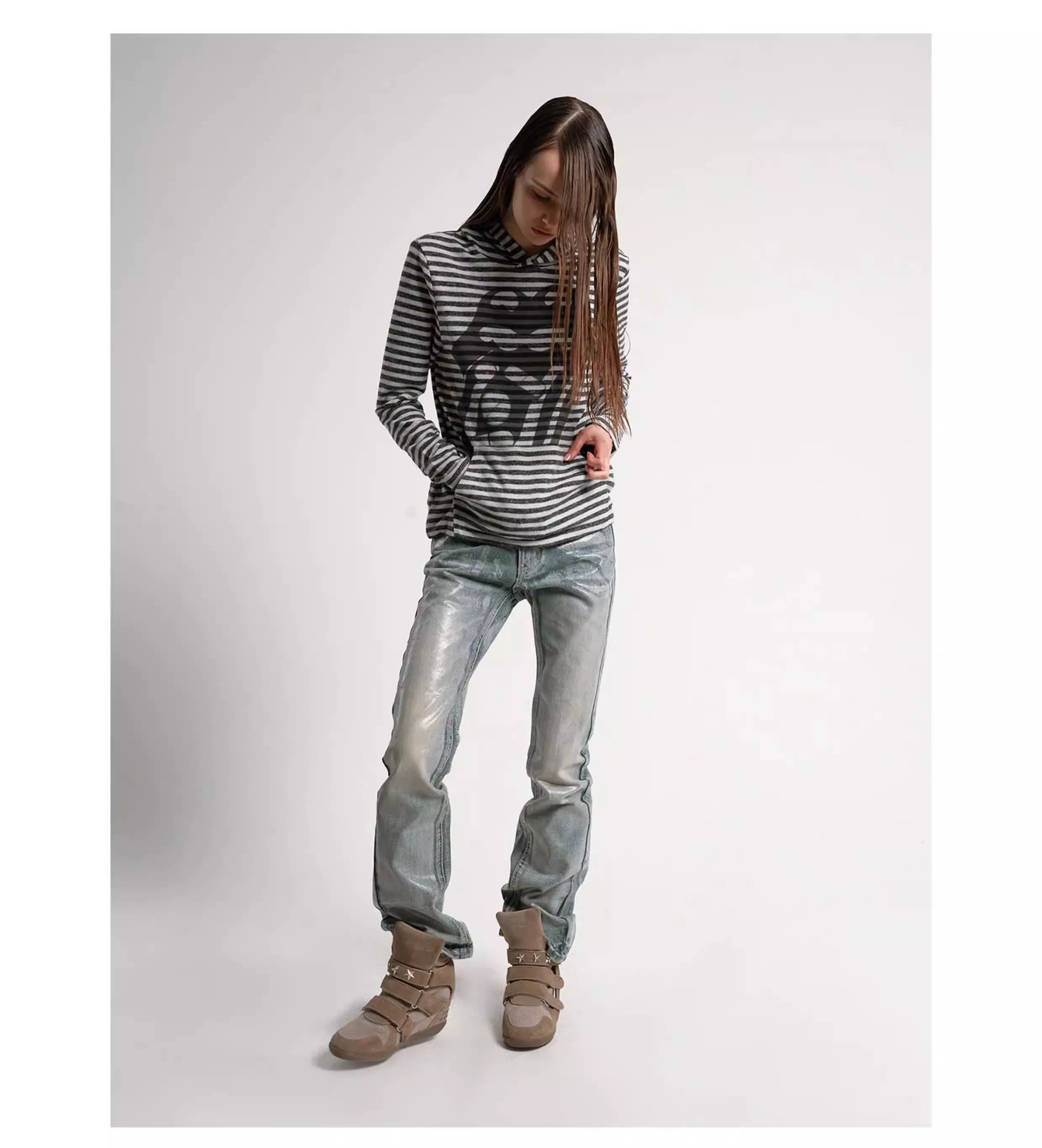 Ice Fade Vintage Wash Straight Jeans