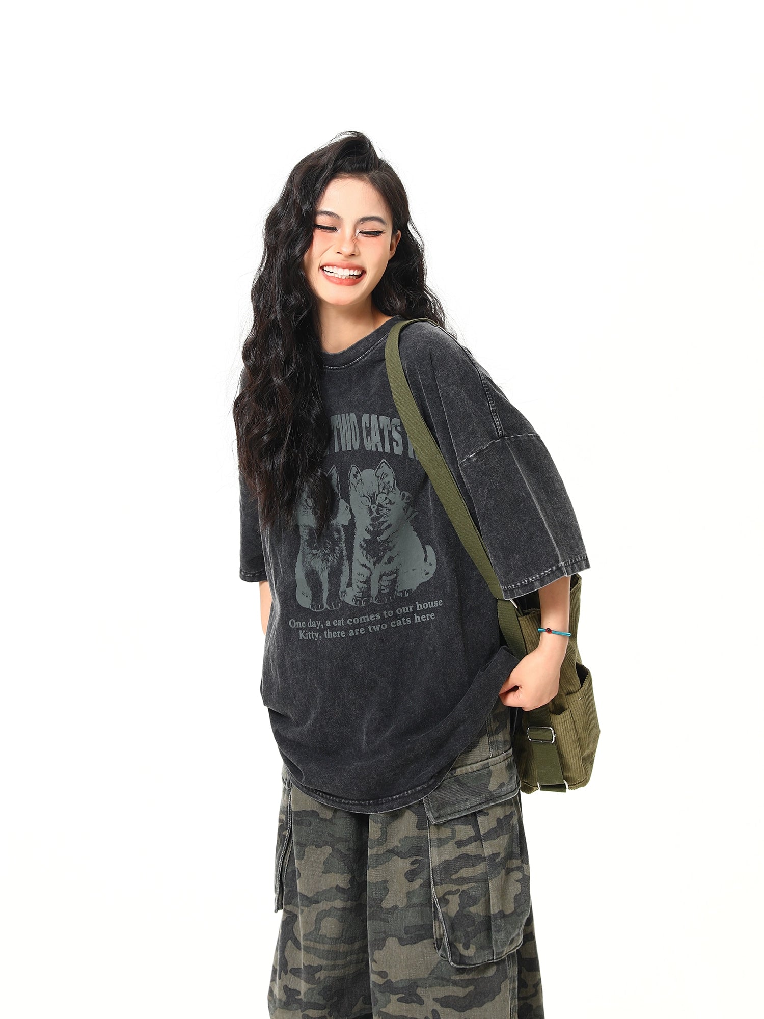 Two Cats Vintage Tee