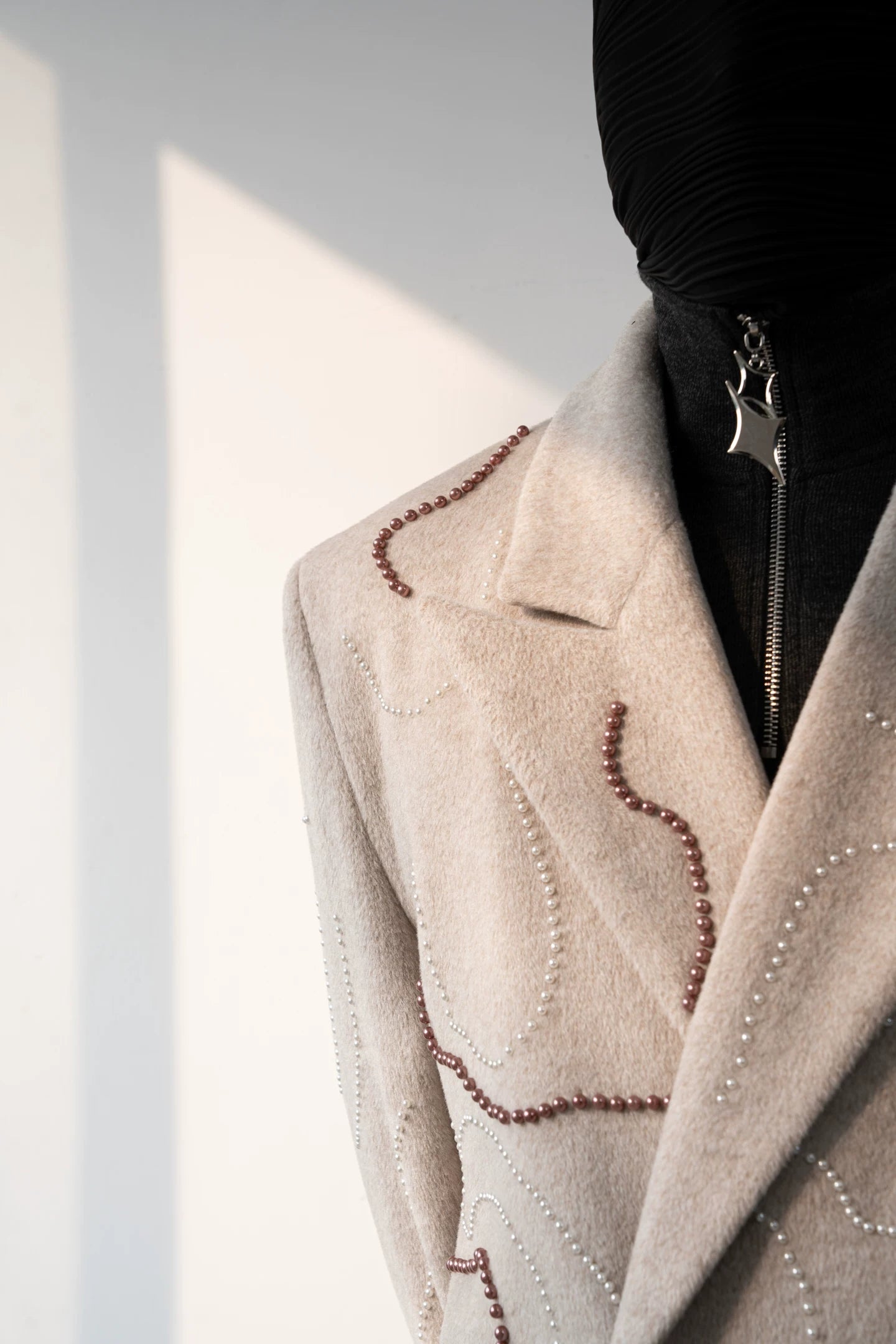 Sandstone Topograph Stitch Coat