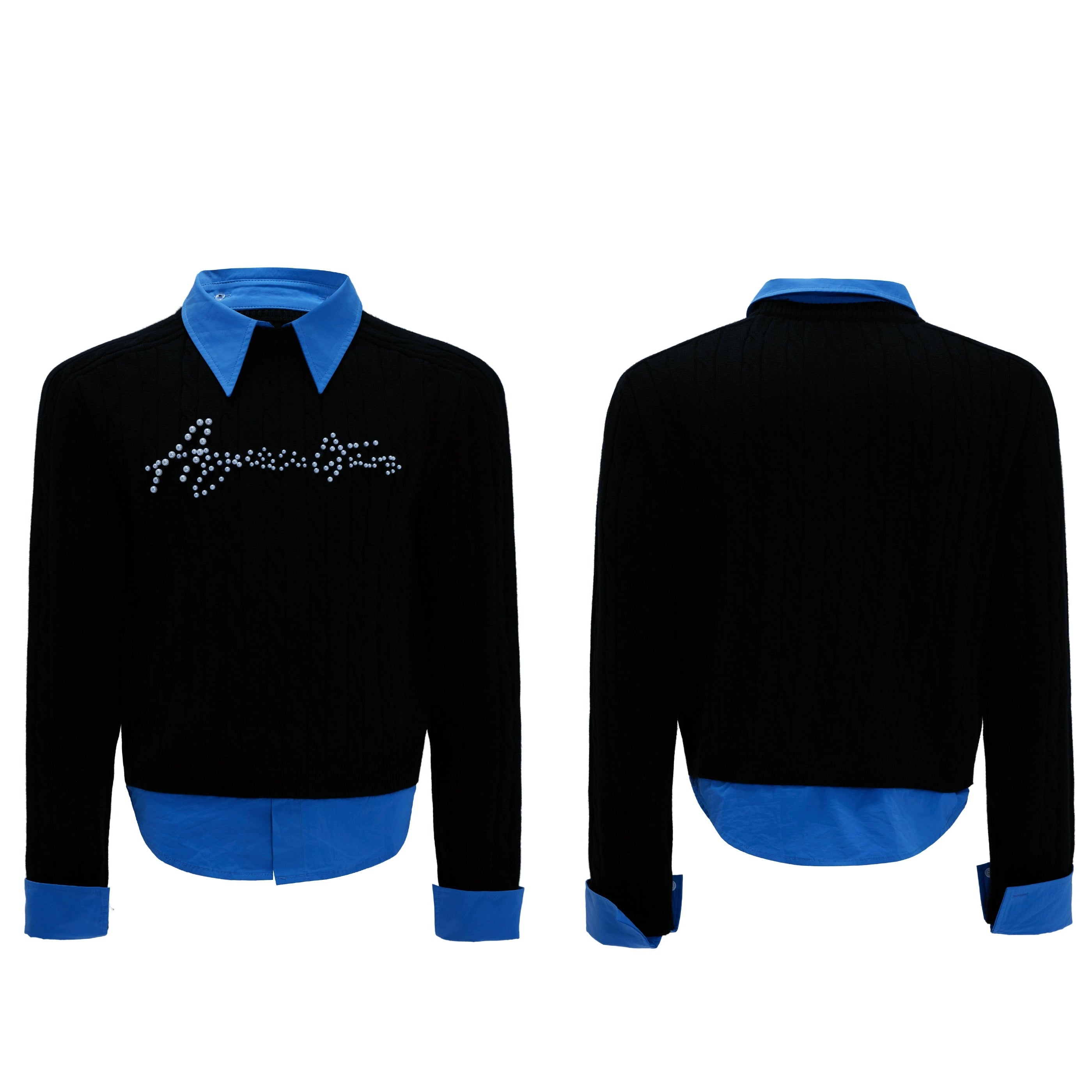 Crystal Script Cable Sweater