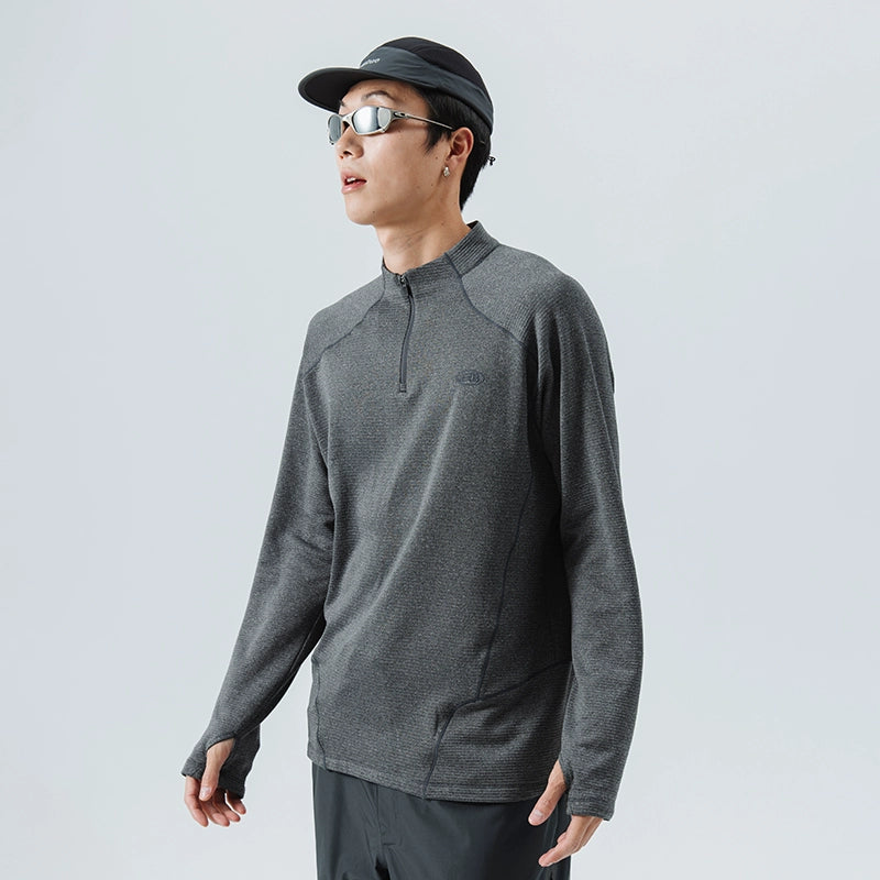 Wool Thermal Stand-Collar T-shirt