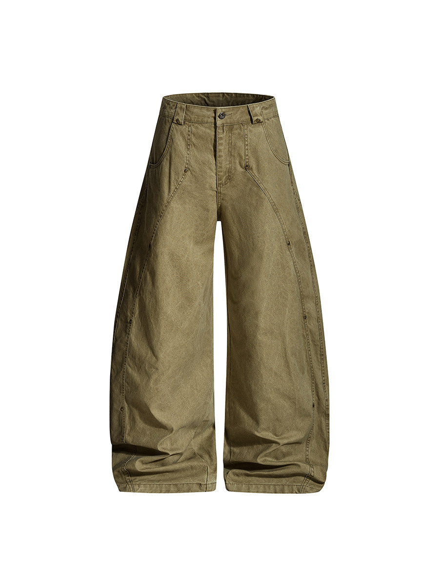 Men's Panel Seam Wide-Leg Pants