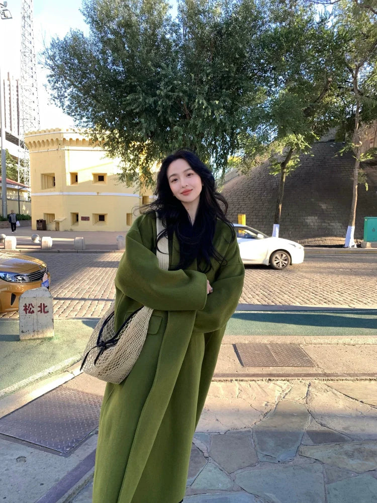 Oversized Long Sheep Wool Coat