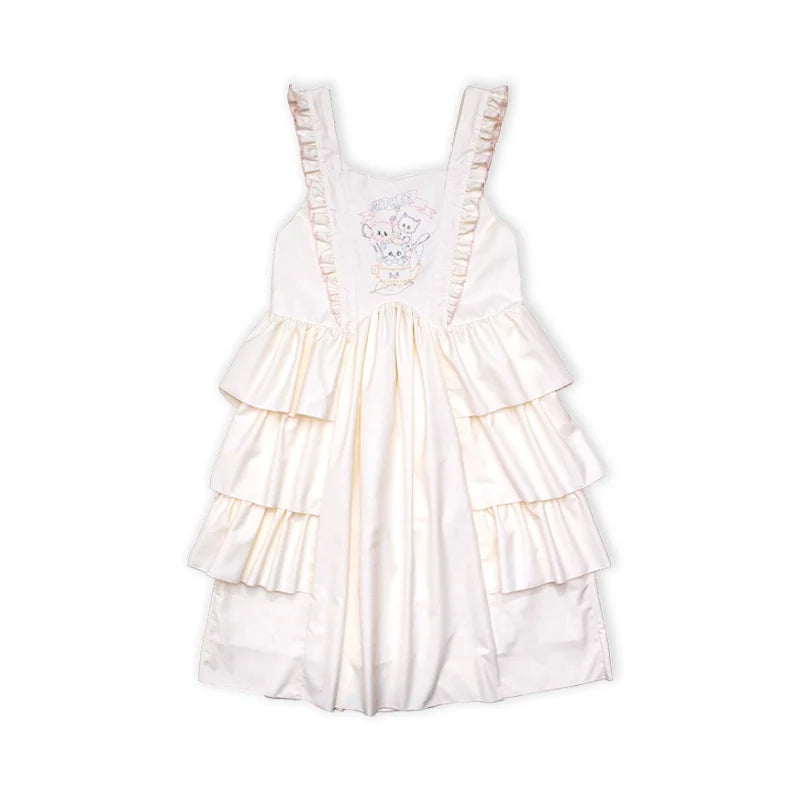 Sweet Tiered Ruffle Sundress White