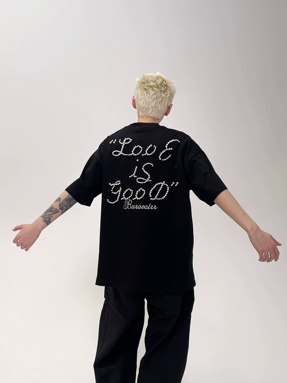 Love Is Dydup Pearl Lettering Tee