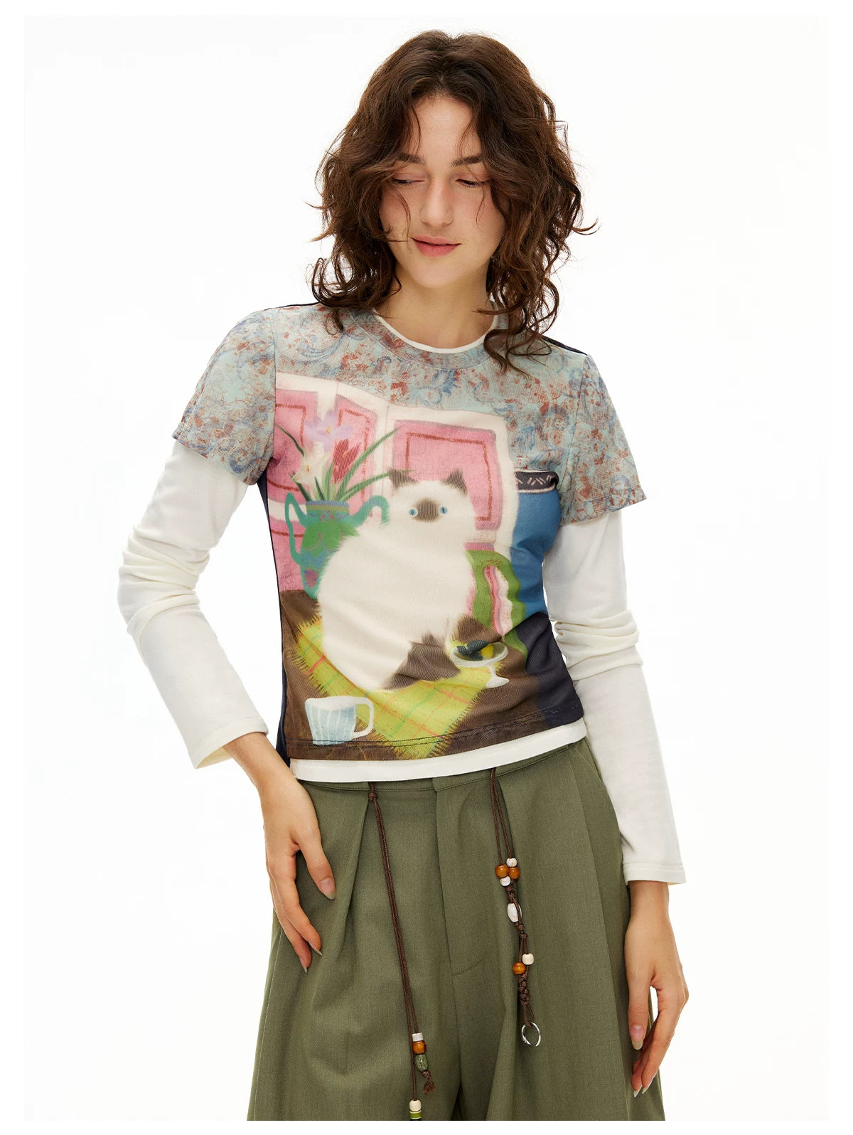 Gallery Cat Dreamscape Mesh Tee