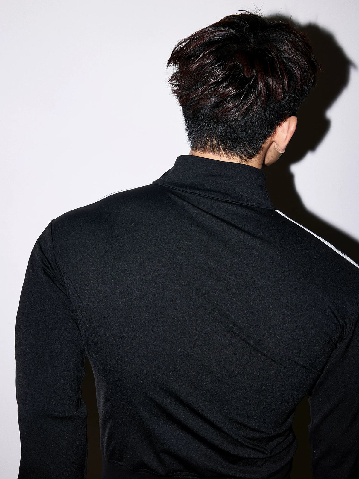 Athletic Stripe Zip-Up Track Jacket