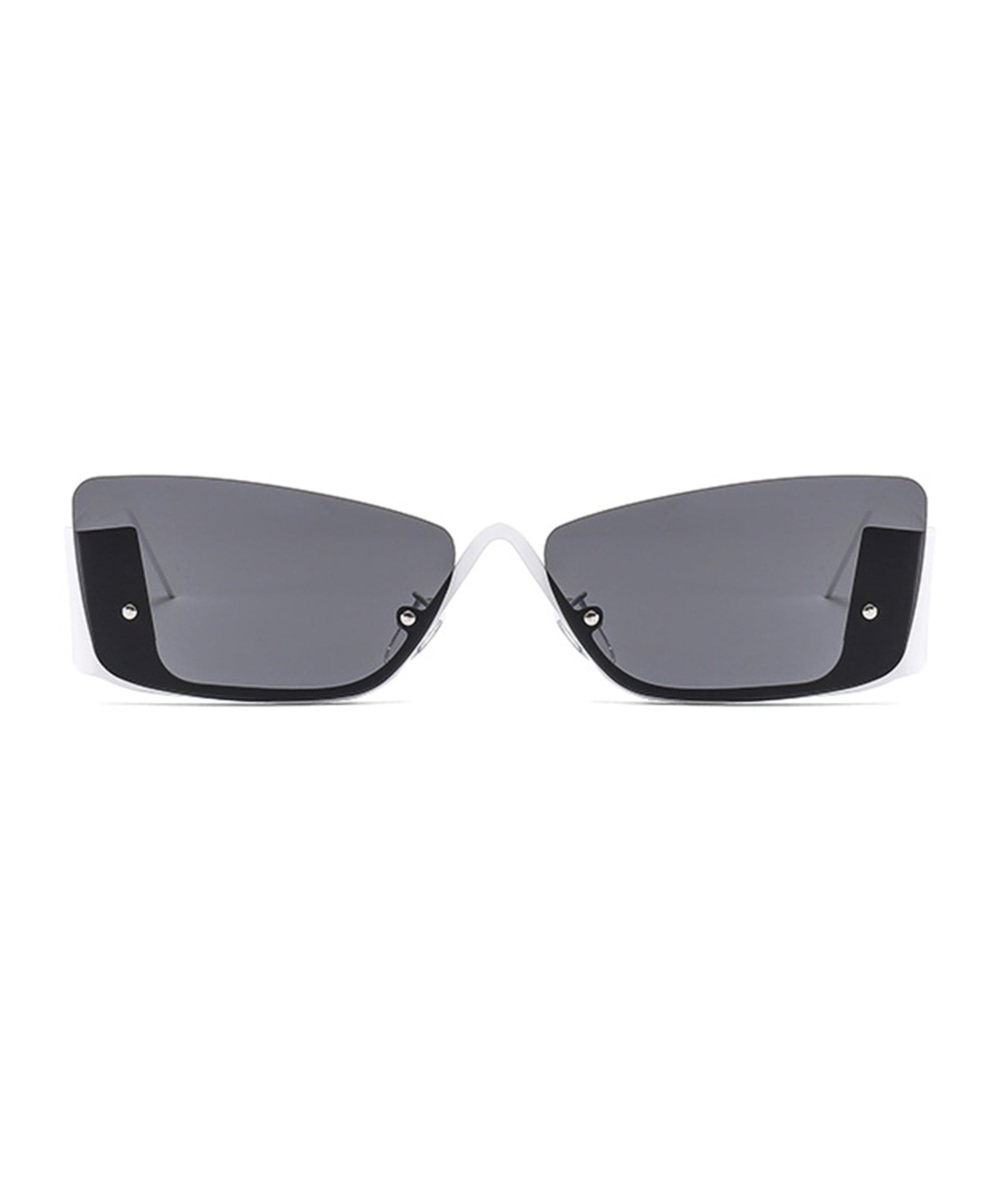 Angular Half-Frame Shield Sunglasses - view 6