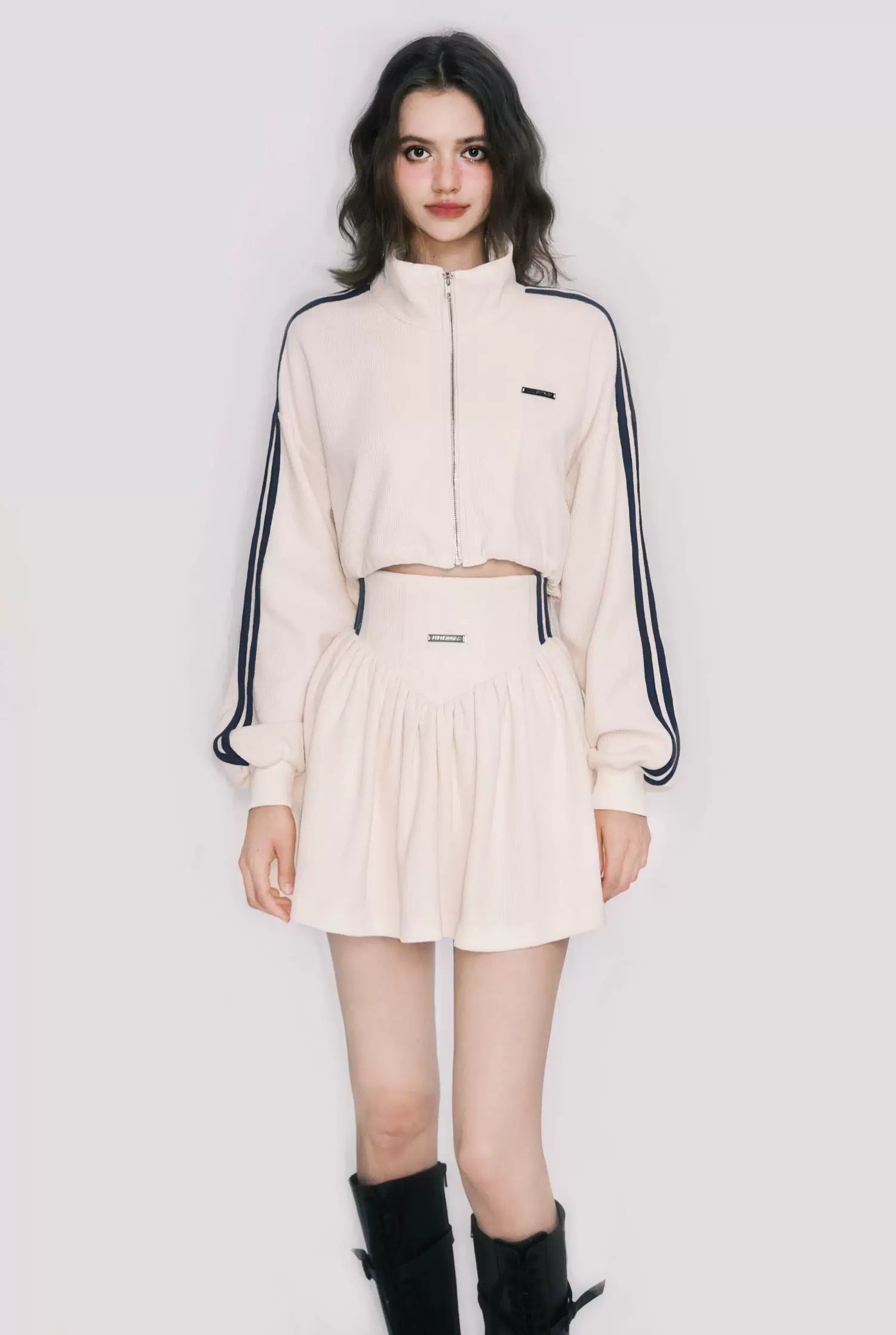 Courtside Meringue Zip Jacket