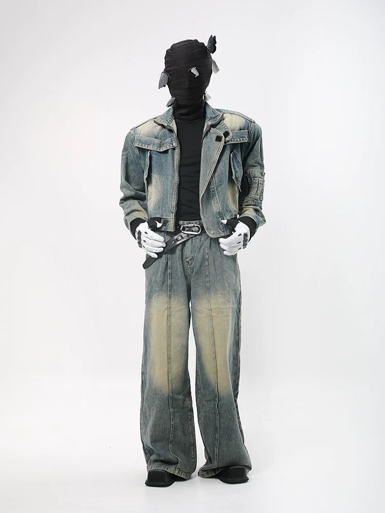 Aether Fade Cropped Denim Jacket
