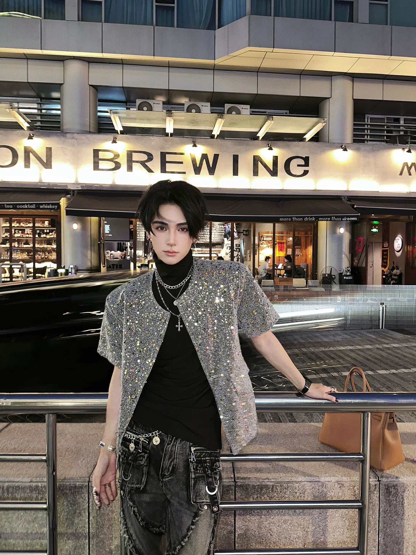Stellar Shard Sequin Armor Cardigan