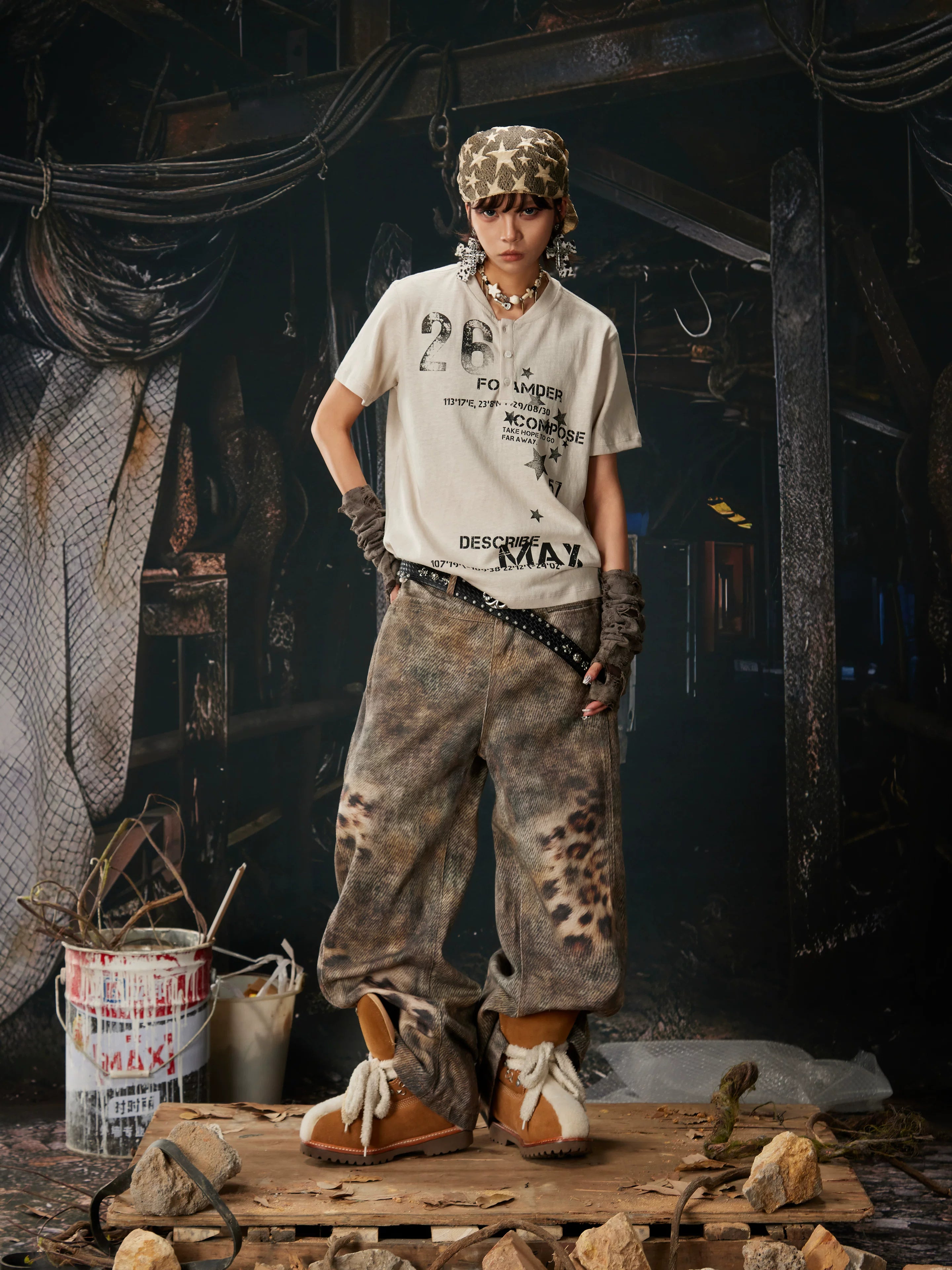 Savage Mirage Leopard Flare Jeans