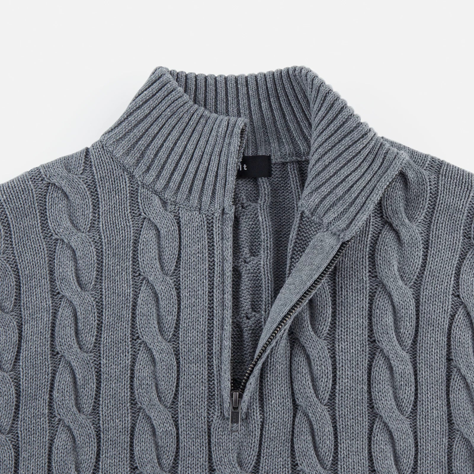 Cable Crest Half-Zip Aran Sweater