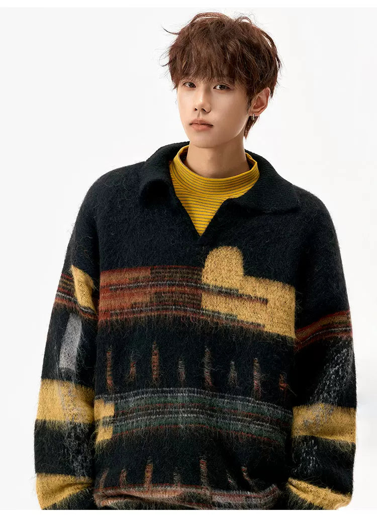 Aurora Haze Fuzzy Knit Sweater