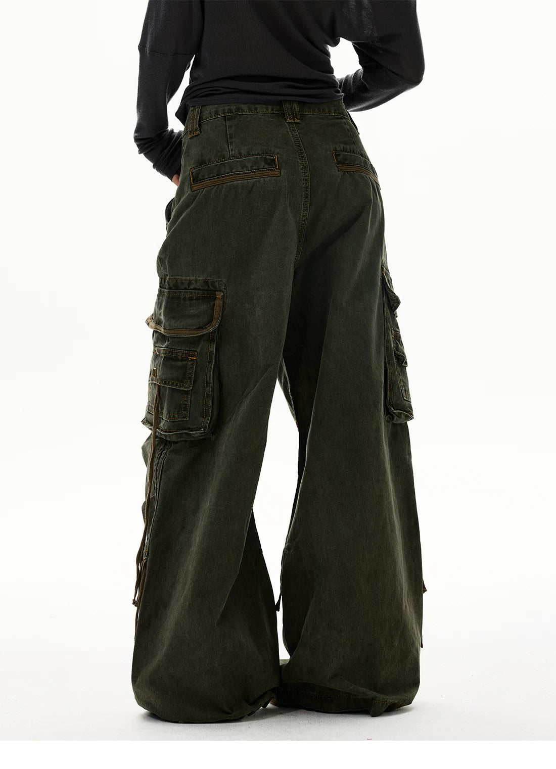 Astro Deck Wide‑Leg Strap Cargo Jeans