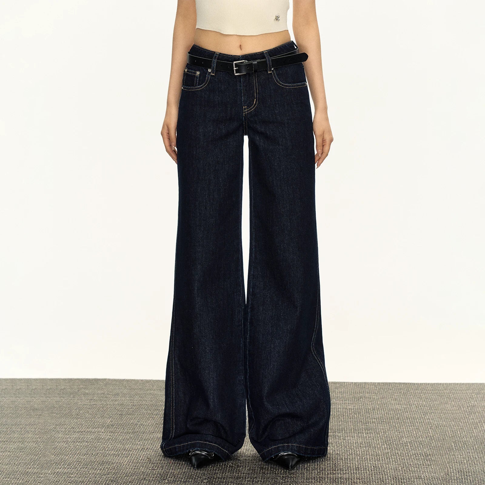 High Rise Wide Leg Slimming Loose Jeans