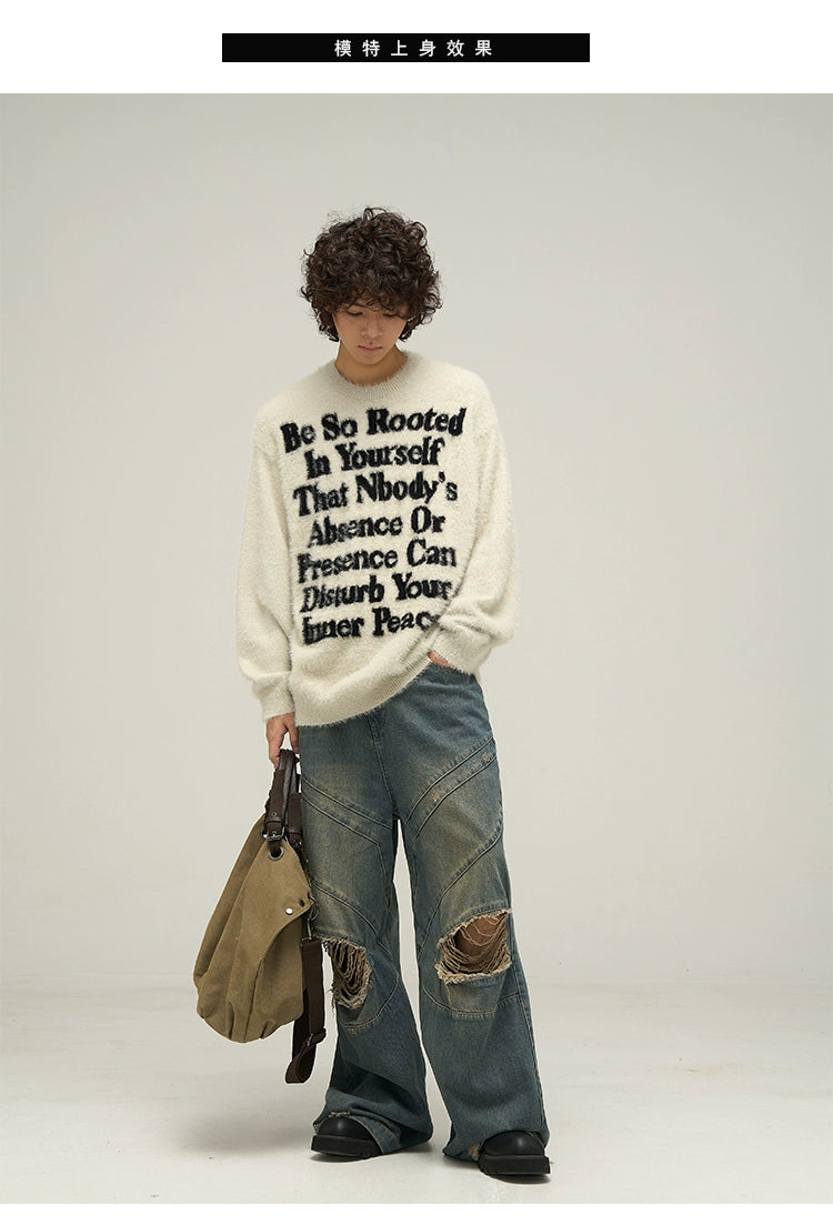 Fuzzy Motivational Quote Sweater