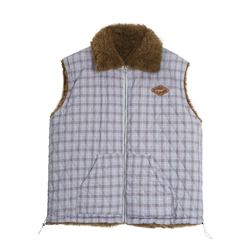 Maple Lodge Check Sherpa Vest