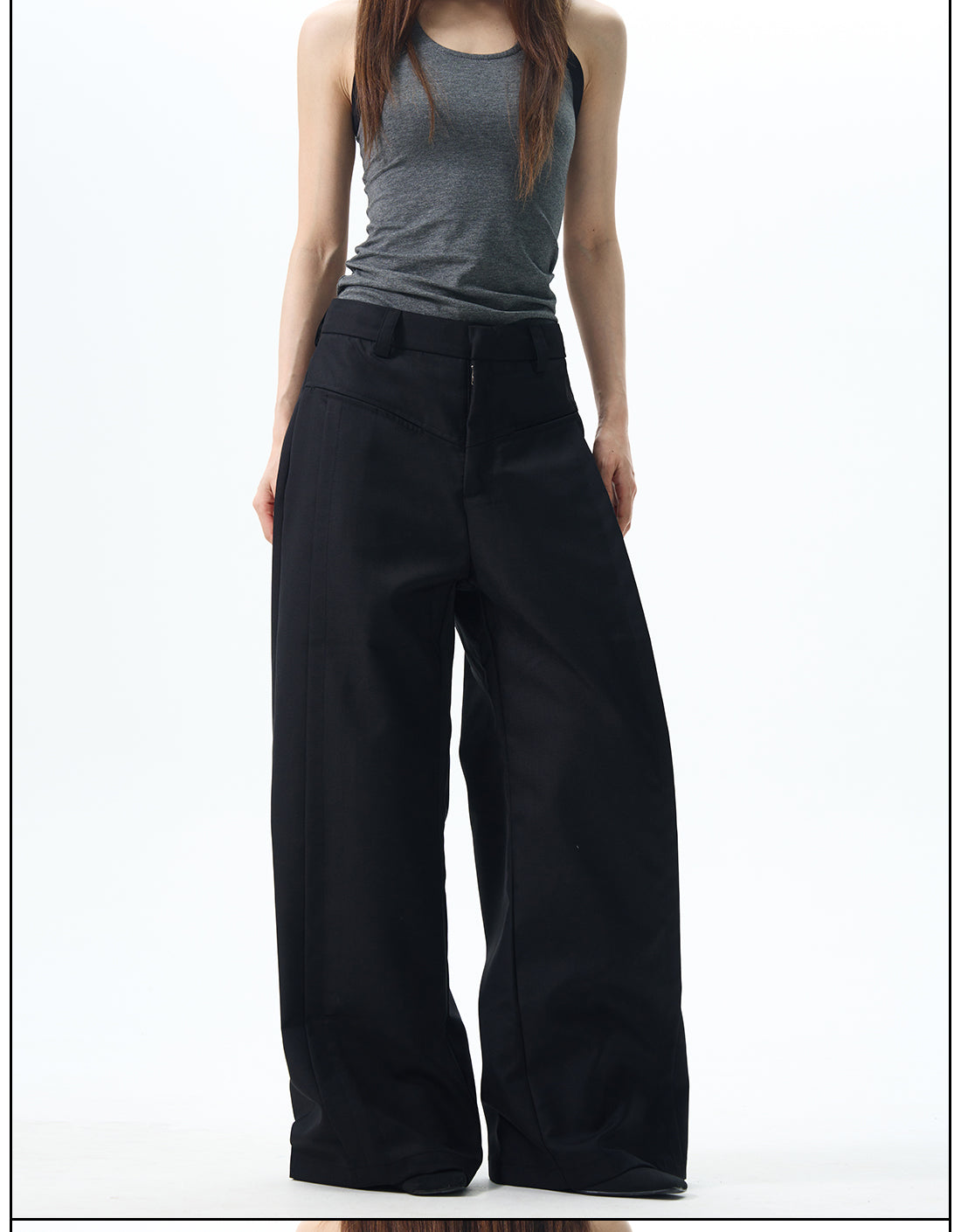 Wide Leg Skater Pants in Black