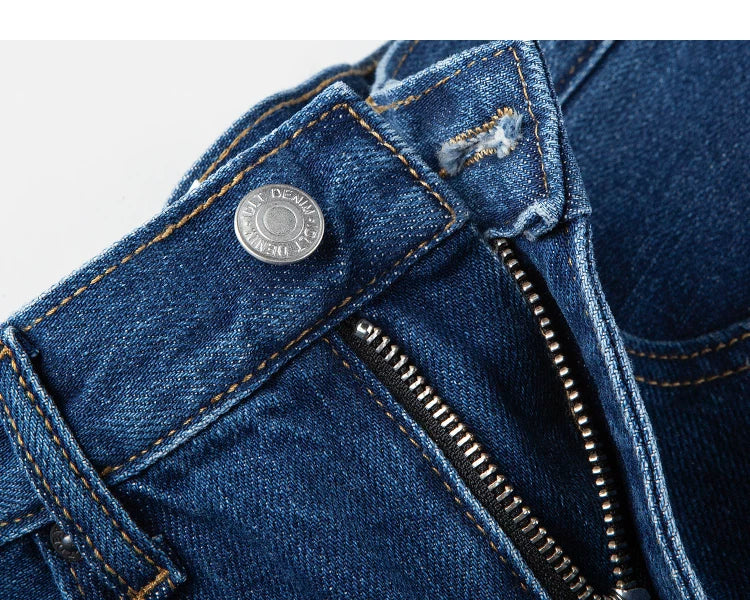 Deep Indigo Wide-Leg Jeans