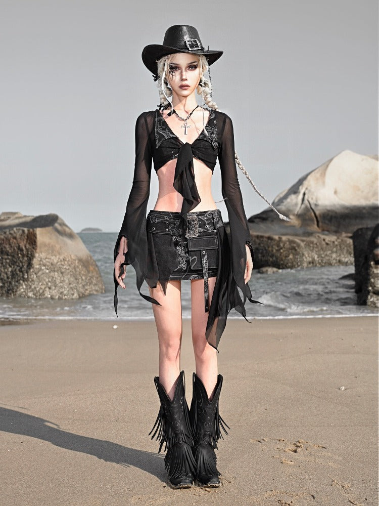 Cardigan court en maille d'origine