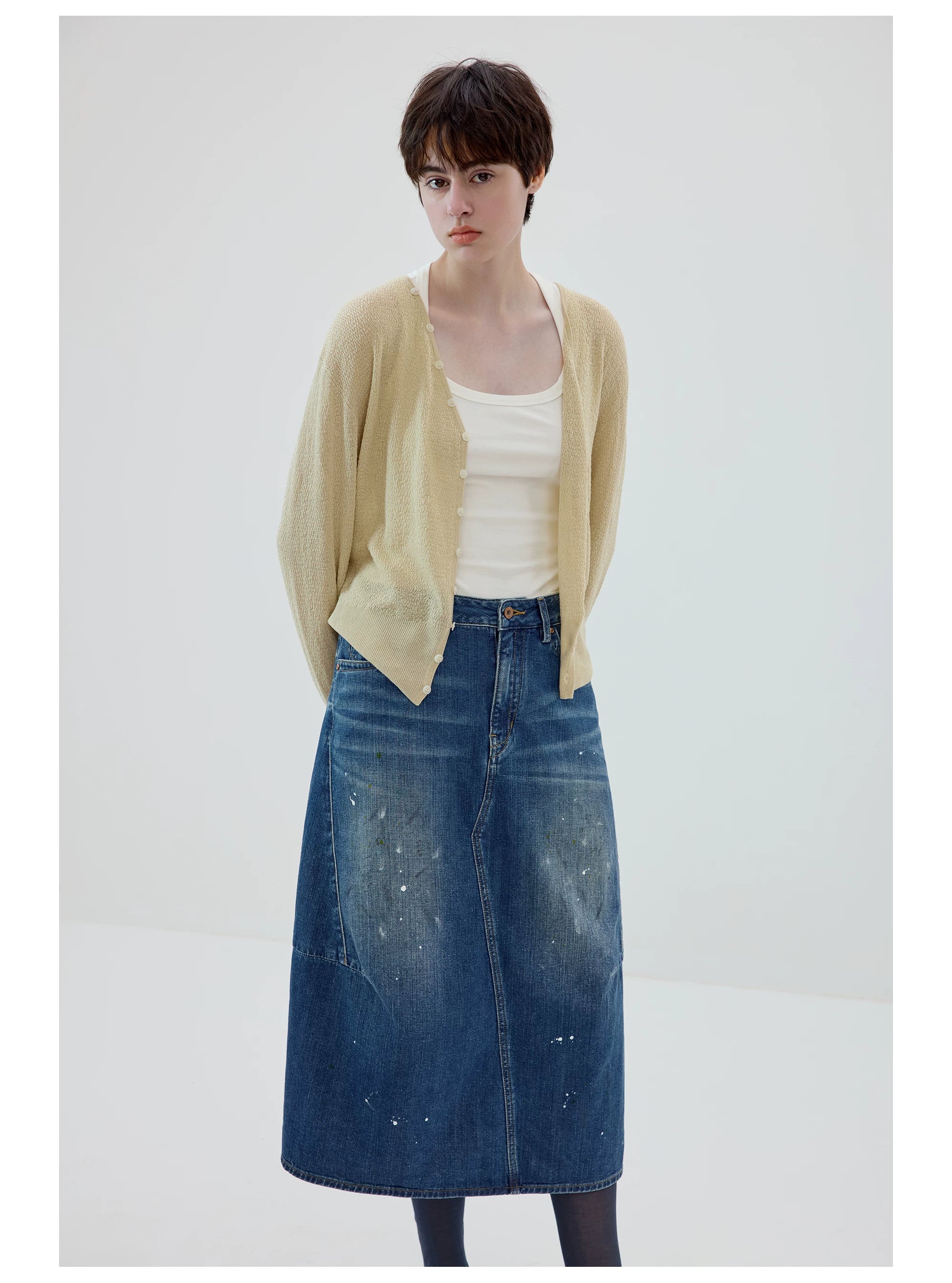 Airloop V-Neck Knit Cardigan