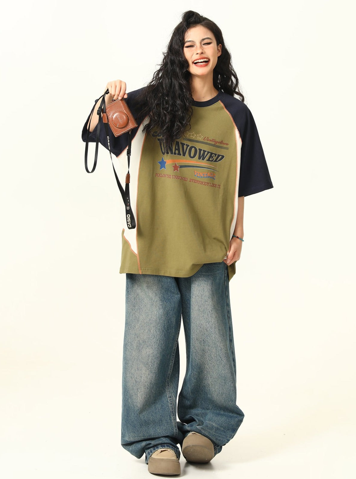 Camiseta Raglan de gran tamaño sin tener