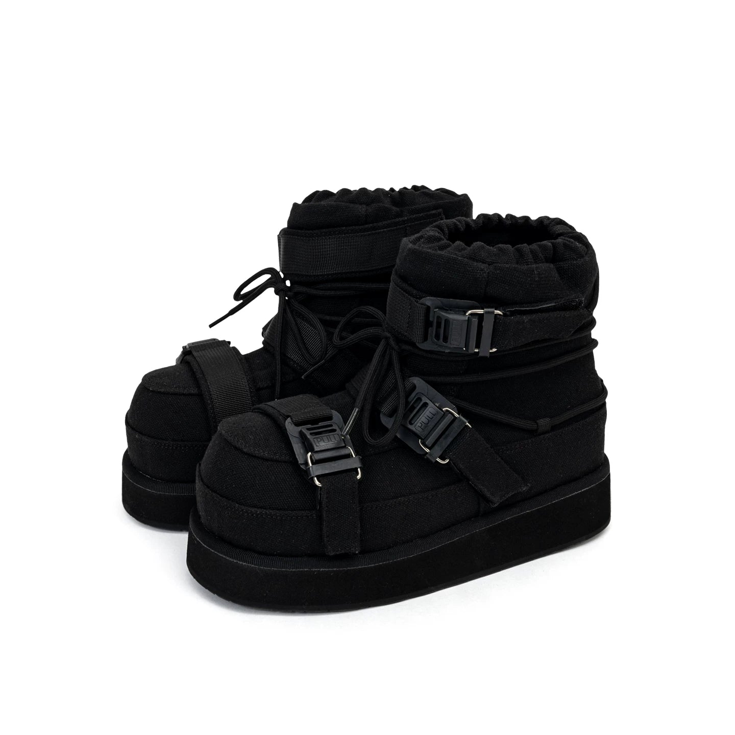 Lunar Drift Shearling Buckle Boots