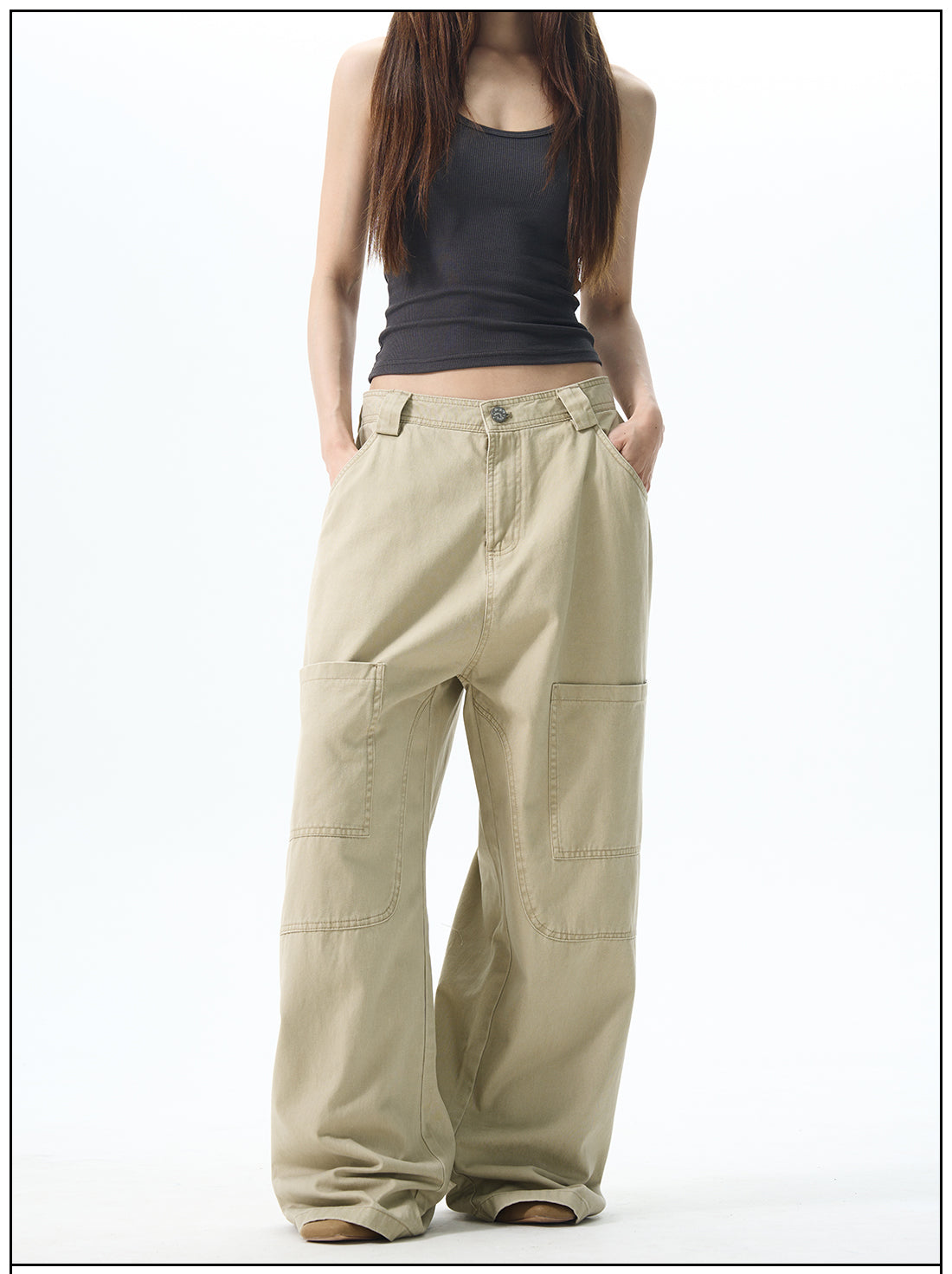 Cargo Wide Leg Canvas Pants