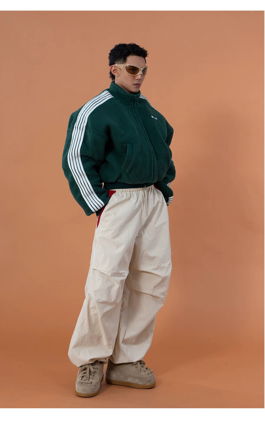 Sidewave Contrast Track Parachute Pants