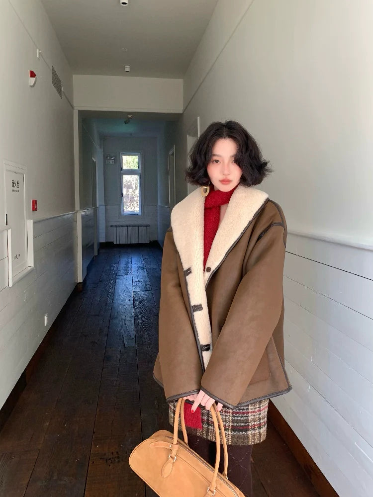 Oversized Fleece Button Jacket