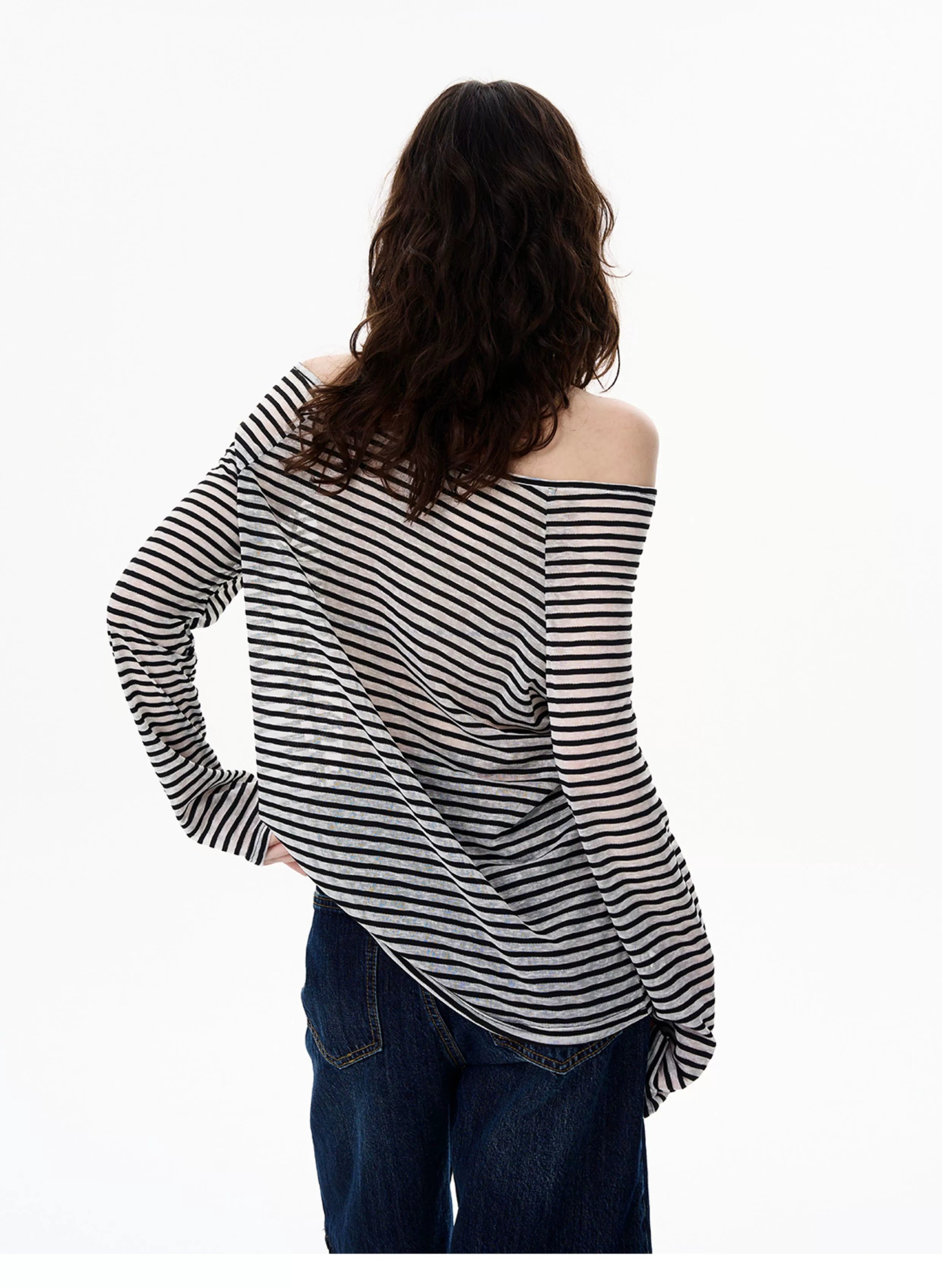 Twist Stripe Off Shoulder Top