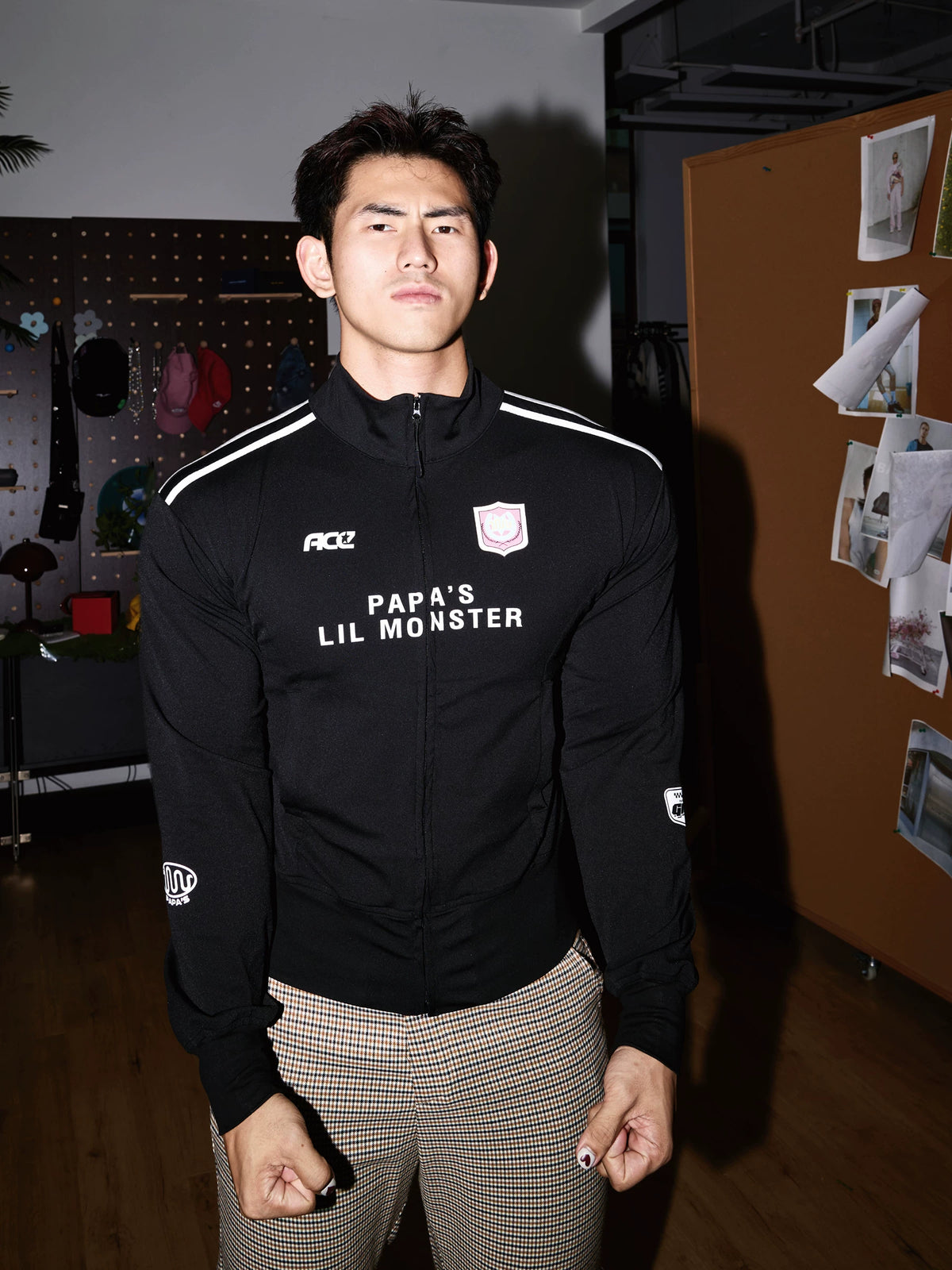 Athletic Stripe Zip-Up Track Jacket