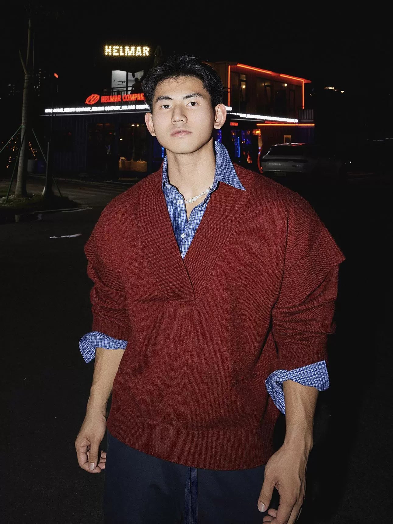 Pullover Deep V-Neck Sweater