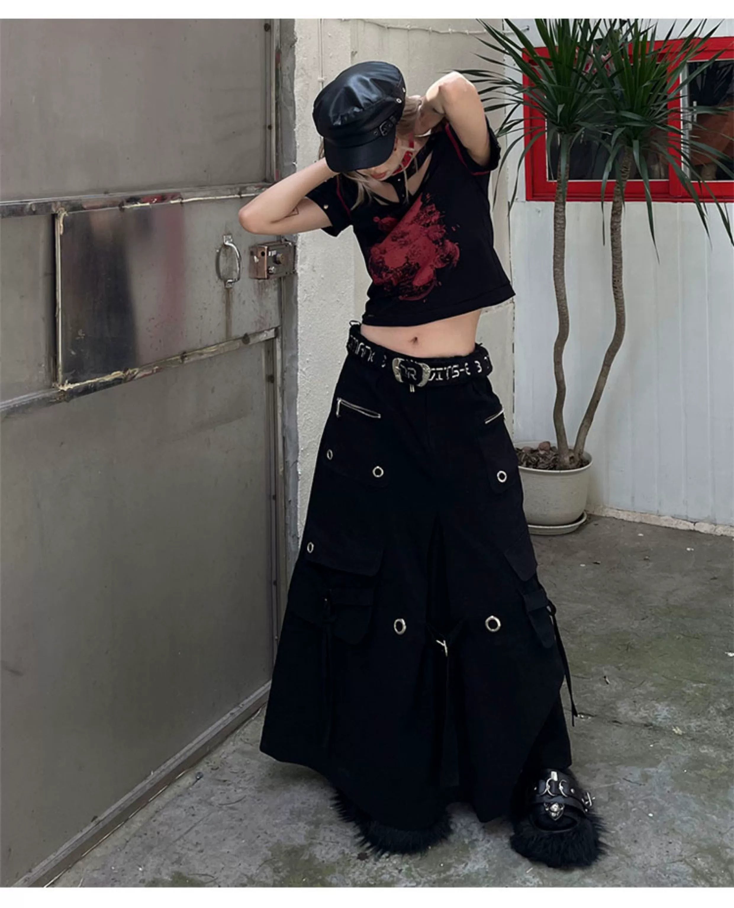 Fuzzy Statement Western Buckle Belt