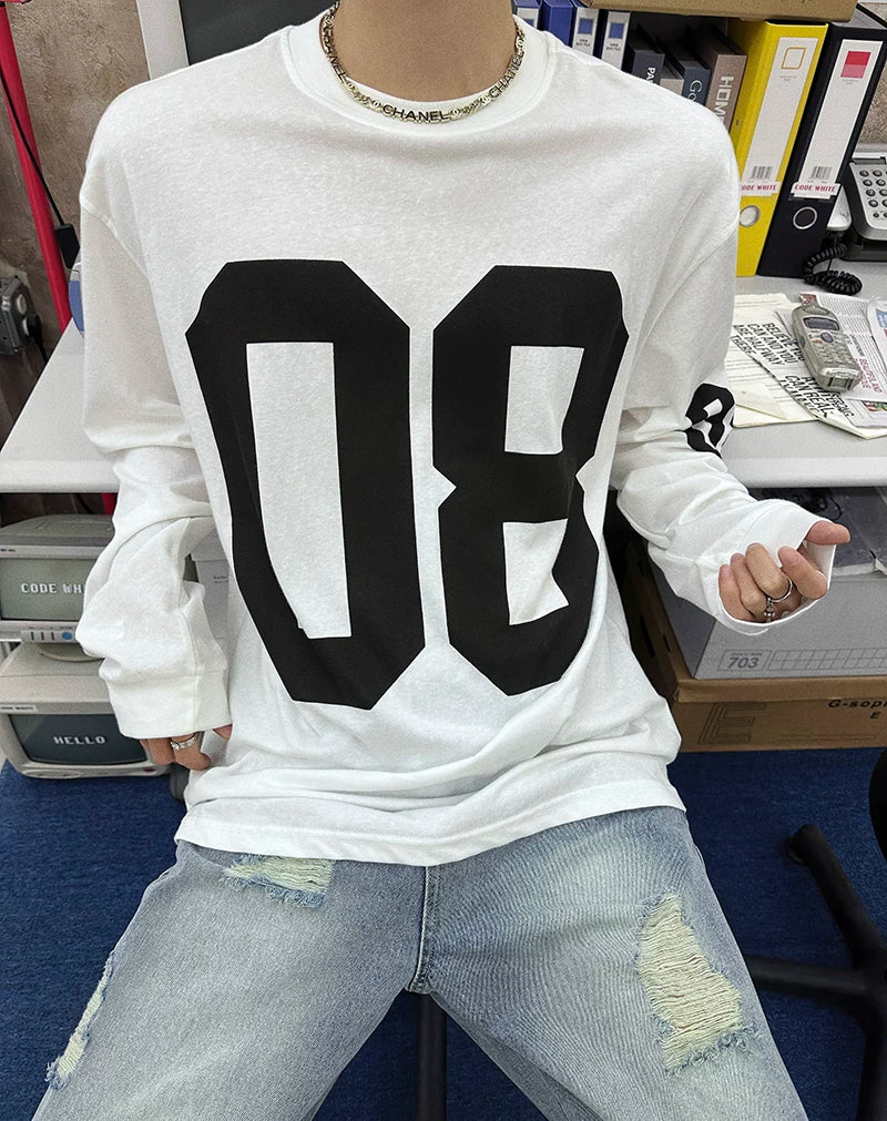 Retro Block 08 Varsity Long Tee