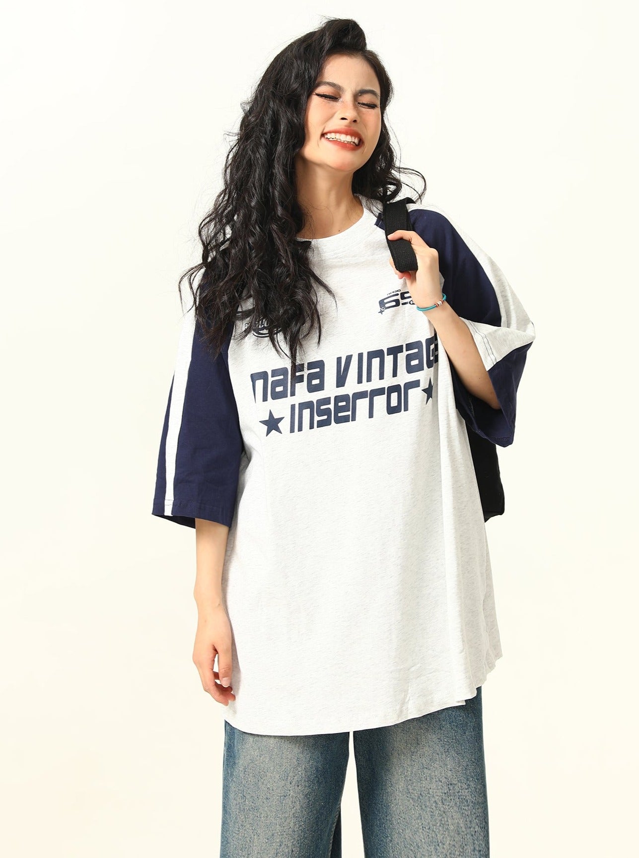 Camiseta de raglán de estilo vintage