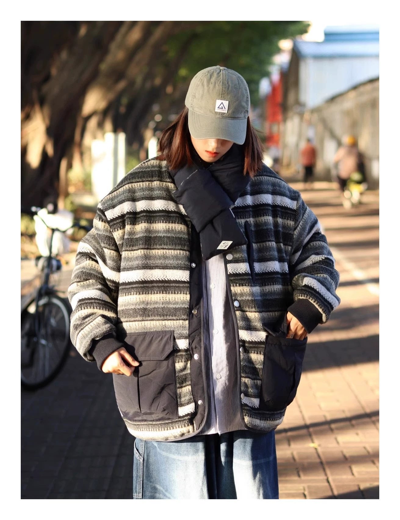 Reversible Navy Quilted Coat