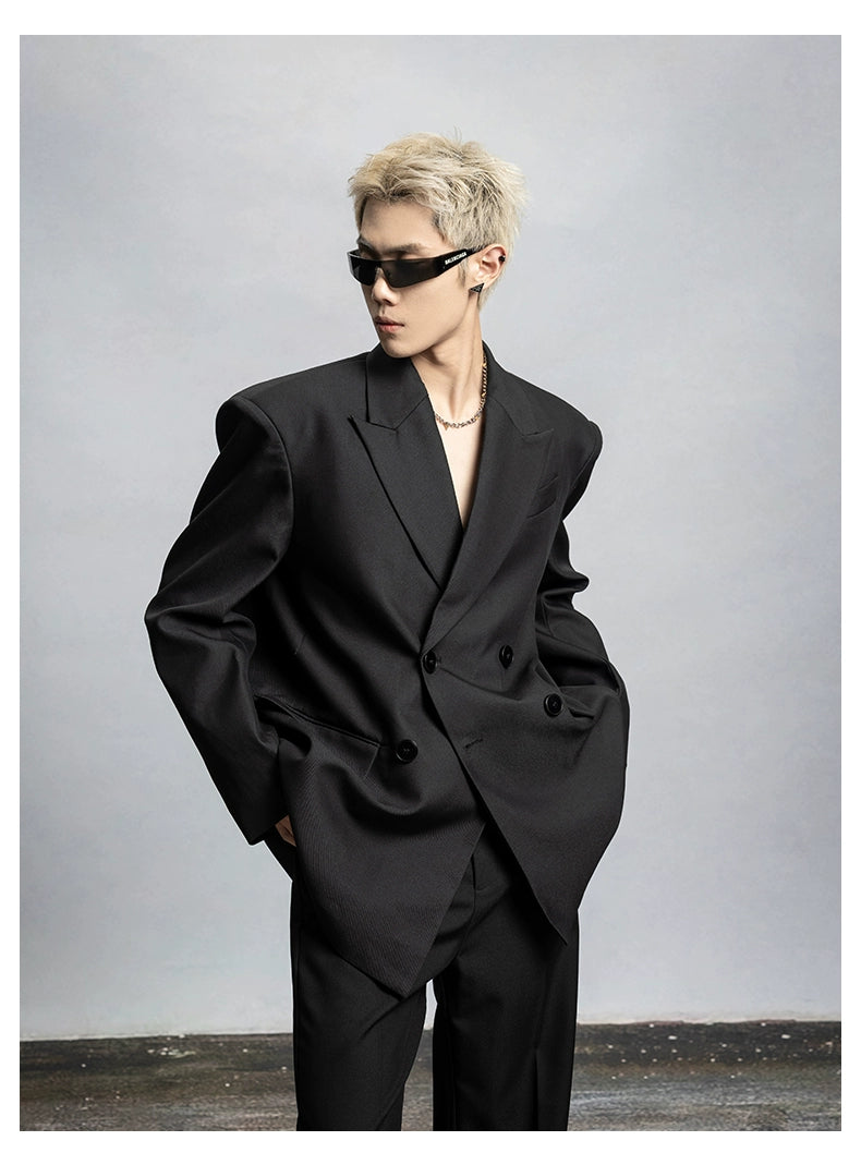 Oversized Black Blazer Suit