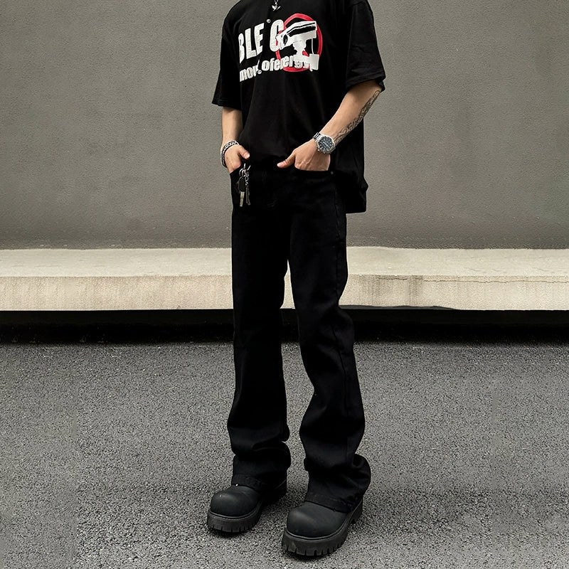 Noir Forge Straight Leg Jeans