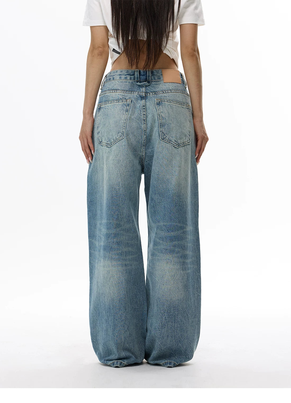 Seafoam Fade Arc Balloon Jeans