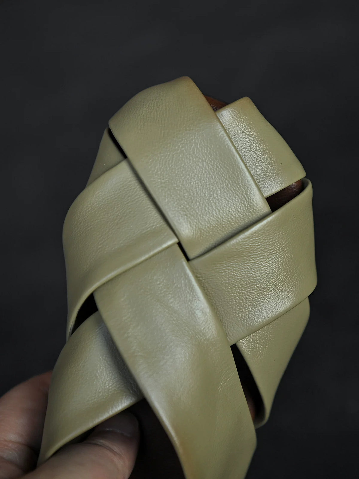 Olive Woven Cutout Ballet Flats