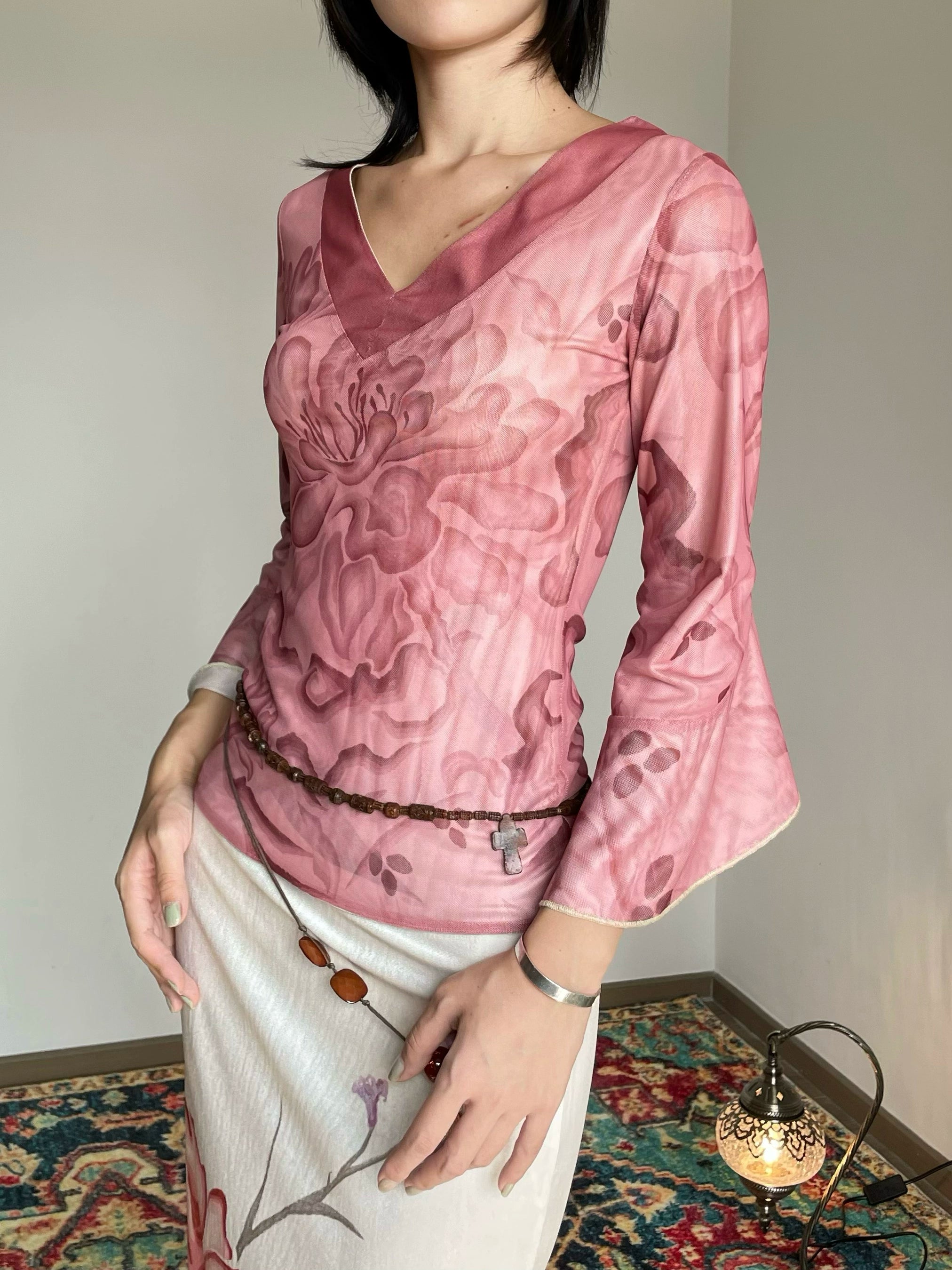 Lotus Bell Sleeve Top