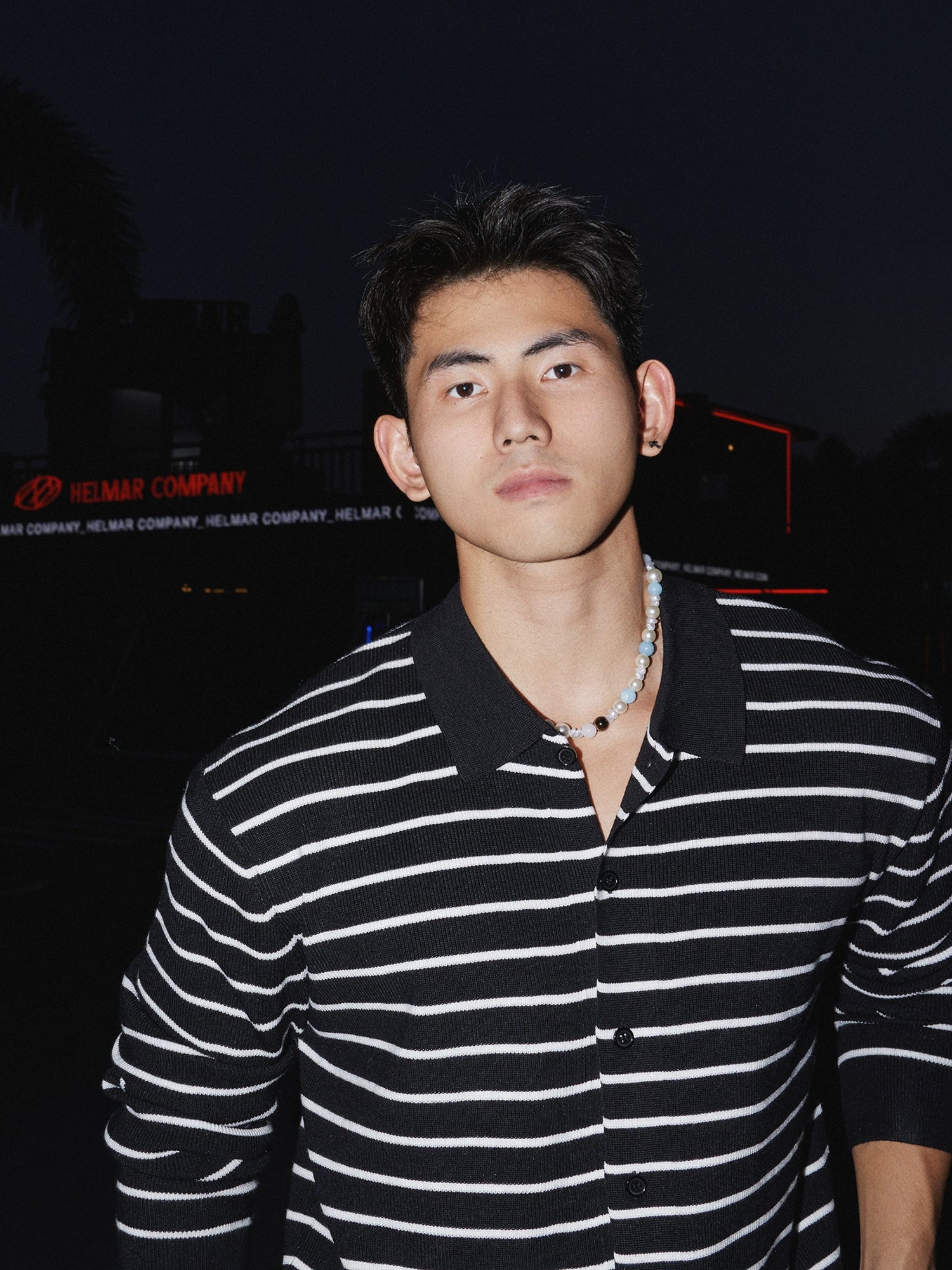 Moonlit Drift Striped Cardigan