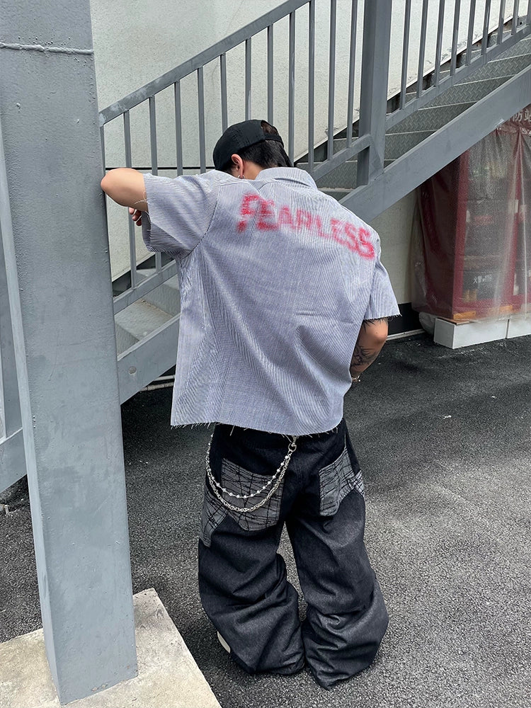 Stamped Letter Graphic Shirt