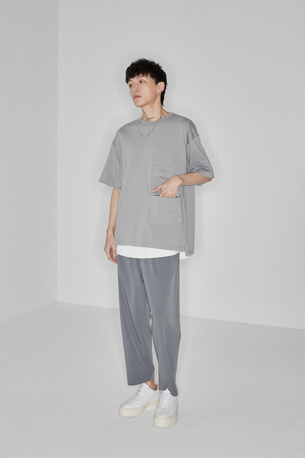 Pantalones de cintura elástica sin costura lateral