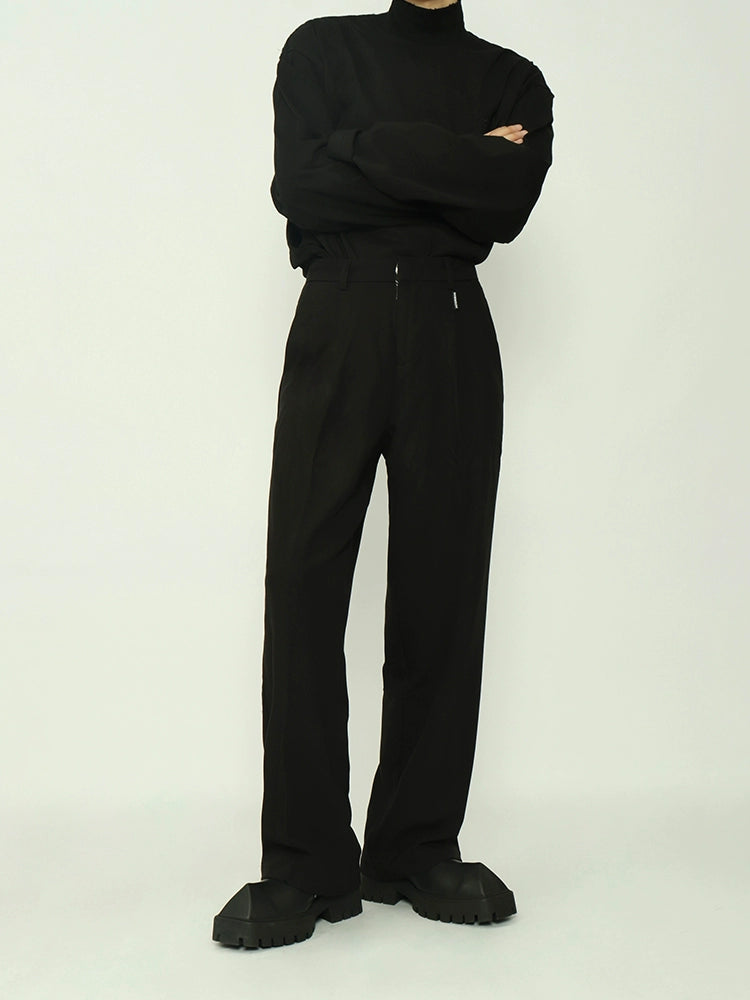 Straight Leg Black Dress Pants