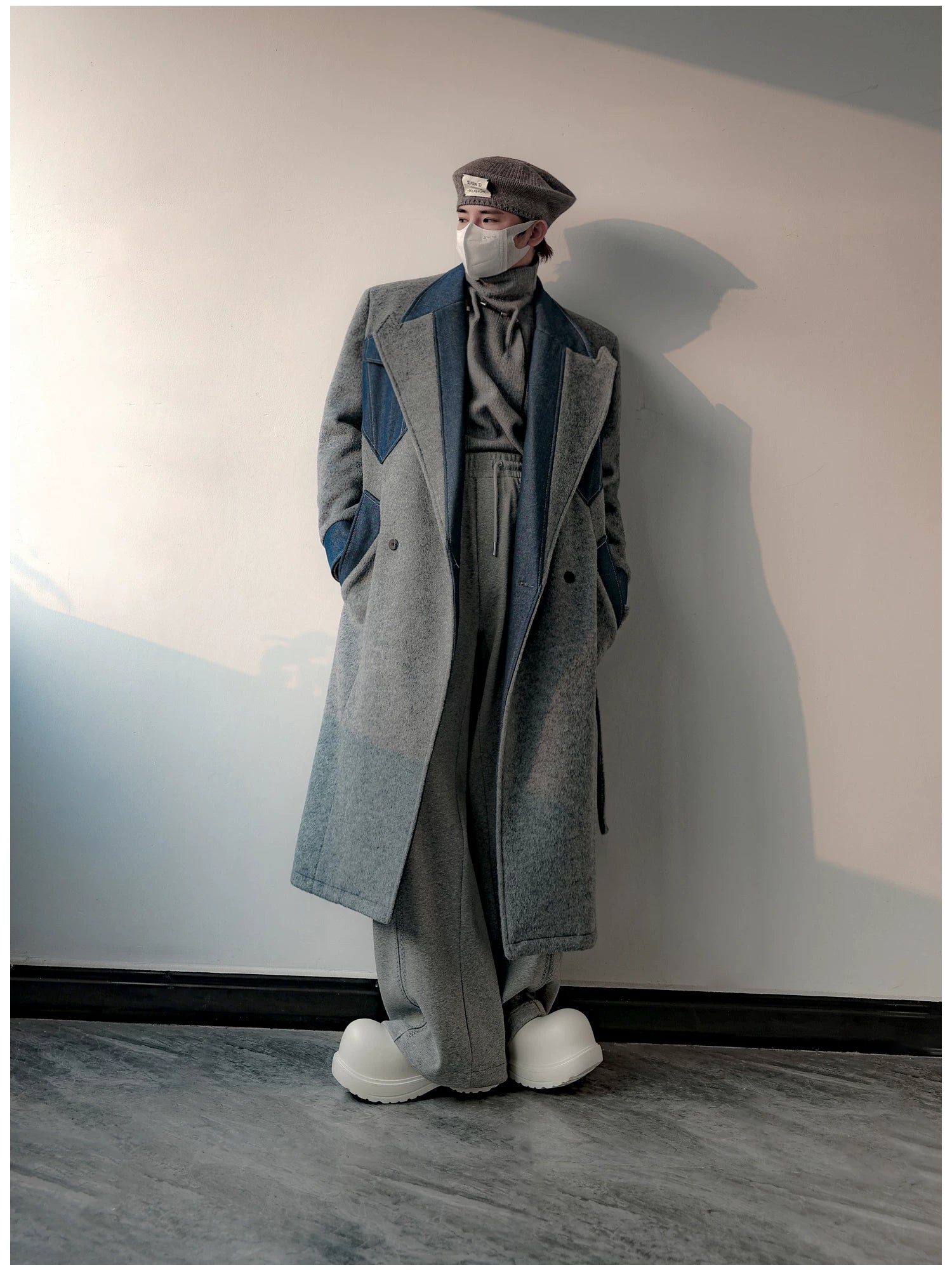 Glacier Fuse Two-Tone Panel Overcoat