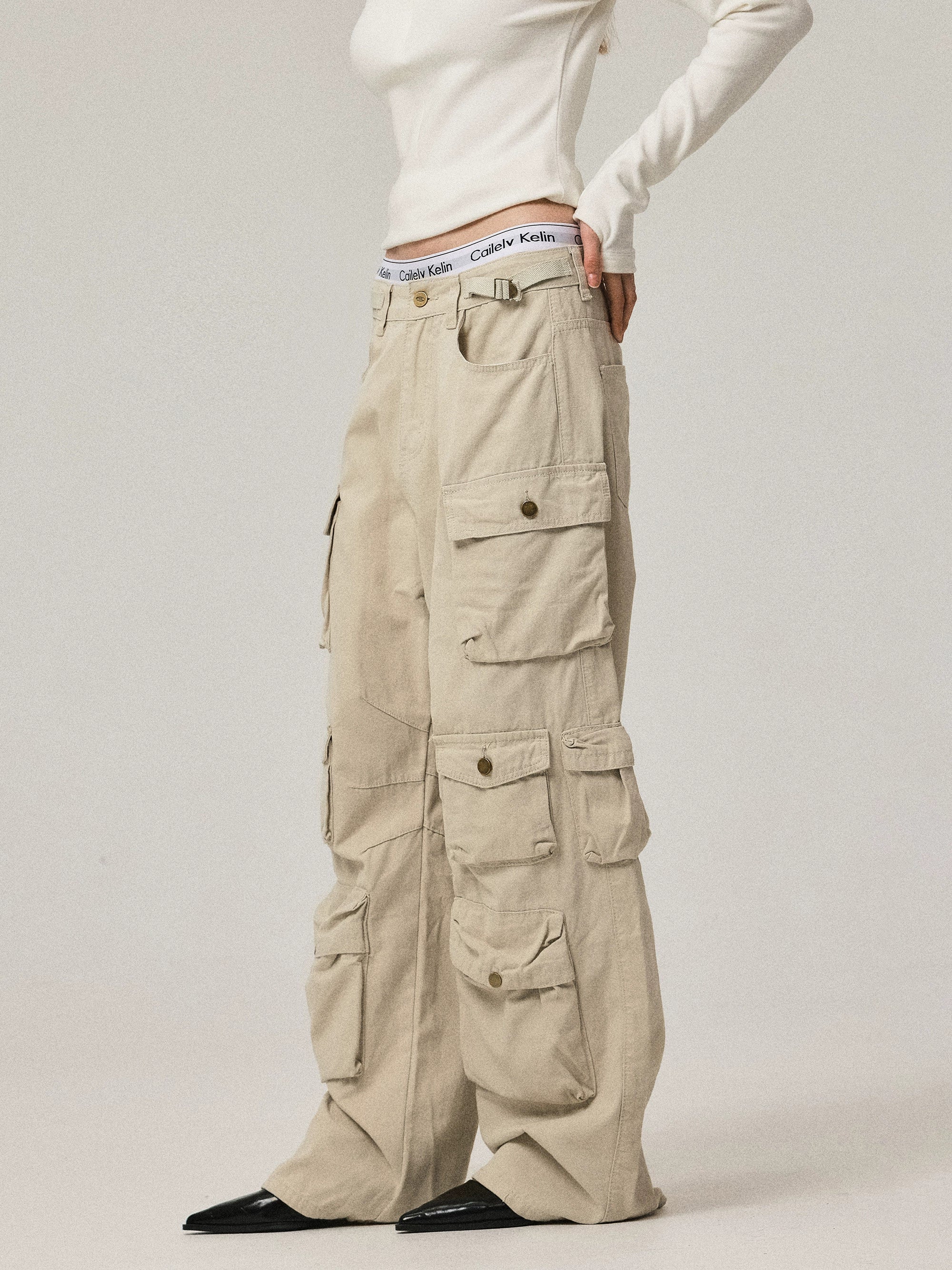 Pantalon à jambes larges occasionnels en vrac hip-hop