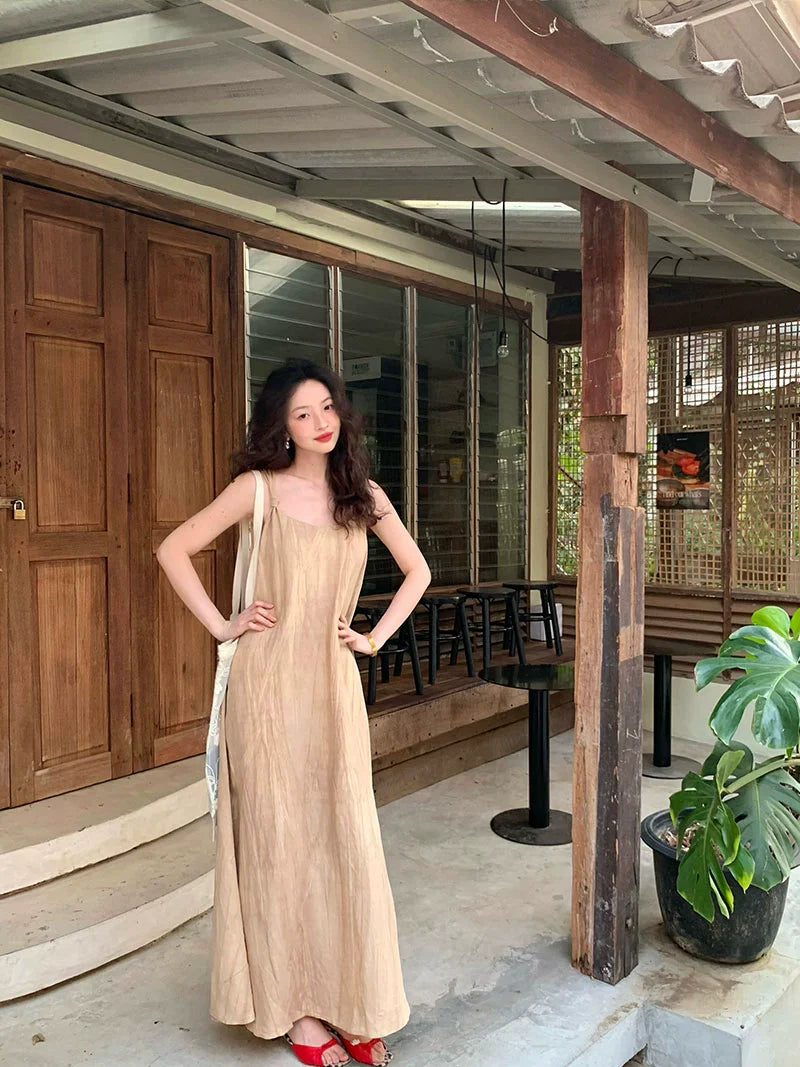 Tencel Linen Flowy Maxi Dress